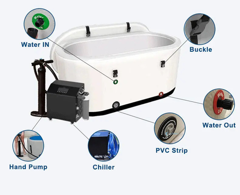 Outdoor Sports & Fitness Cooling System Home Use Inflatable PVC Ice Bath Water Chiller Fast Ice Cold Plunge Tub for Water Filter