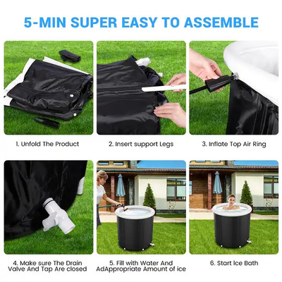 Outdoor Sports & Fitness Cooling System Home Use Inflatable PVC Ice Bath Water Chiller Fast Ice Cold Plunge Tub for Water Filter