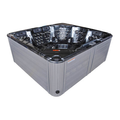 Shwim Spa Large Outdoor Swim Hot Tub with 4 Seats and 2 Full-Body Lounges Portable for Parties and Relaxation Massage