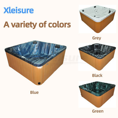 6-Person Modern Design Square Acrylic Outdoor Hot Tub Economically Priced with Convenient Massage Spa Function