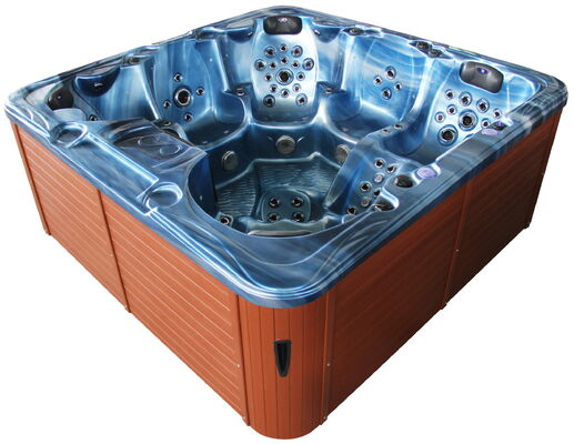 7803 6-Person Outdoor Spa Tub 150 Jets European Design Freestanding Square Shape Air Whirlpool Massage Balboa Control System